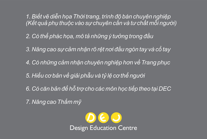 Mục ti&ecirc;u học vẽ diễn hoạ thời trang